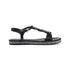 Sandali bassi neri con applicazione di strass Lora Ferres, Donna, SKU w041000026, Immagine 0